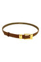 Women's Black Crocodile Patterned Gold Buckle Stylish Belt, Matching with Trousers, Dresses, and Jackets - 2