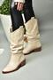 R280080509 Beige Low Heeled Gathered Women's Boots