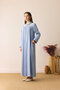 Wide Cuff Şile Cloth Dress Baby Blue - 2