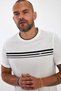 Men's Basic Crew Neck Comfort Long White T-Shirt - 4