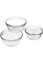 3-Piece Durable Glass Mixing Bowl Set