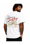 Men's Oversize Crew Neck T-Shirt Happy 26149 White