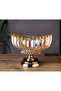 Crystal Glass Chocolate Bowl, Vase Oval 4474 Gold - 4
