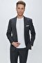 بدلة Slim Fit كلاسيكية ذات ياقة أحادية كلاسيكية من أنثراسايت Tk 2021 - 3