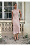 Floral satin jacquard dress - 2