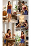 Cobalt Blue Floral Lycra Shorts Lycra Flexible Fabric Casual Pocketless Comfortable Fit Shorts - 3
