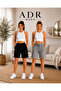 Basic Shorts Set of 2 Black Gray Daily Comfortable Shorts That Don'T Show under Clothes