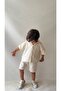 Unisex Children's Linen Shirt Shorts Set Oversize Summer Two-Piece Set 2-16 Years - 2