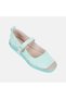Women's Water Green Stone Buckle Detailed Suede Mary Jane Espadrilles - 7