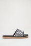 L03 Floral Embroidered Tulle Detailed Daily Soft Textured Insole Women's Summer Slippers - 3