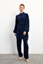 Leora Tunic Trouser Set - Navy Blue - 4
