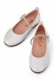 Orthopedic Pad Sole Heart Detailed Girls' White Ballerinas - 4
