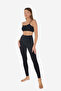 Women's Black Combed Modal High Waist Sports Leggings 1905 - 2