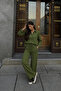Khaki Long Sleeve 100% Cotton Muslim Shirt Set Sh365 - 2