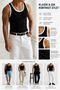 Men's Sportsman Undershirt Halter Neck Stretch Fabric Cotton Contrast Undershirt - 2