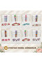 6-Piece Çınar Embroidered Velvet Hand Towel 50X90Cm White - Outlet