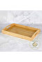 Bamboo Tray 33X23 cm Natural Wooden Serving Tray with Handles Breakfast Tea Coffee Presentation Tray