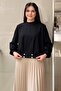 Beli Ribana Elasticated Short Tunic with Four Button Detail