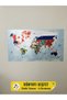 Flagged World Map with Static Cling Feature – 70 X 117 cm