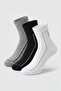 3-Piece Mixed Color Men's Sports Cotton Seamless Flexible Booties Socks - Premium - 2