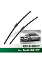 Wiper LHD Front Wiper Blades Set For Audi A6 C7 2012 - 2017 Windshield Windscreen Clean Window Ca...