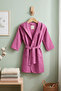 Cotton Hooded Children's Muslin Bathrobe - 3