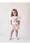 Girls' Floral Patterned Printed Ruffle Sleeve Casual Shorts Set - 2