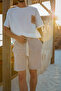 Arte Burgundy Striped Cotton Men's Shorts - 5