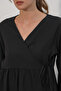 Women's Side-Tie Long Sleeve Blouse 996 - Black - 4