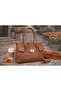 Elegant Women's Brown Gold Accessory Clutch Bag |   Brown T8316 - 4