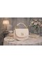 Beige Knitted Patterned Women's Mini Clutch Bag |   Beige Mt1536 - 5