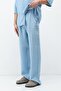 Muslin Fabric Comfortable Fit Linen Set Baby Blue - 5