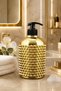 Yildiz Glass Soap Dispenser Gold Finish•• Kitchen & Bathroom Countertop Modern Liquid Soap Dispenser Dishwashing Detergent Decorative Bathroom Accessory Bathroom Organizer Home Hotel Premium Organizer Decorative Stylish Gift