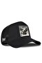 V1 Trucker Kartal - قبعة سوداء للجنسين مع شعار 6bs (CAP)