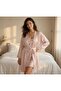 2-Piece Satin Powder Nightgown and Robe Set - 2