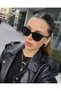Sirius Caroline Cat Eye Black New Season Women's Sunglasses with Buckle - 4