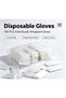 100 Pairs Of Disposable Gloves, Individually Packaged, With Thick Pe Transparent Film Plastic Gloves