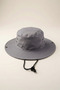 Luxury Drawstring Bucket Hat Casual Style |   Gray Men's Snap-On Fisherman Safari - 3