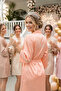 Bride Written Stone Detailed Satin Bridal Dressing Gown