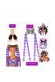 Kuromi̇ Kpop Manifest Hair Wig and Gloves Face Stone Accessory Set