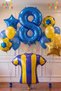 Balloon Set Yellow Navy Blue 8 Year Old Balloon Set Football Balloon Set Birthday Balloon Set