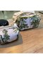 Vintage Floral Patterned Makeup Bag Pieces – Fabric Cosmetic Organizer - 4