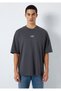 Mvjns Printed Anthracite T-Shirt Oversize / Wide Cut 0613215-80955 - 3