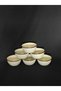 Enamel Gold Detailed Soup Bowl, Hoşaflık Snack Bowl, 14 Cm, Set of 6 - 5