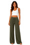 Buble Zigzag Pocketless Palazo Summer Trousers Stylish Design Quality Knitted Fabric - 2