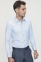 Men's Slim Fit Cotton Satin Classic Blue Shirt Gk 624 - 3