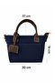 Mini Shoulder Bag with Detachable Strap Navy Blue - 5