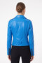 Blue Ella Women's Leather Jacket - 4