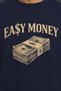 Easy Money Printed Unisex Navy Blue Retro T-Shirt - 3