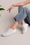 Genuine Leather Black Women's Sneaker – Breathable Lightweight Casual Sports Shoes - 2